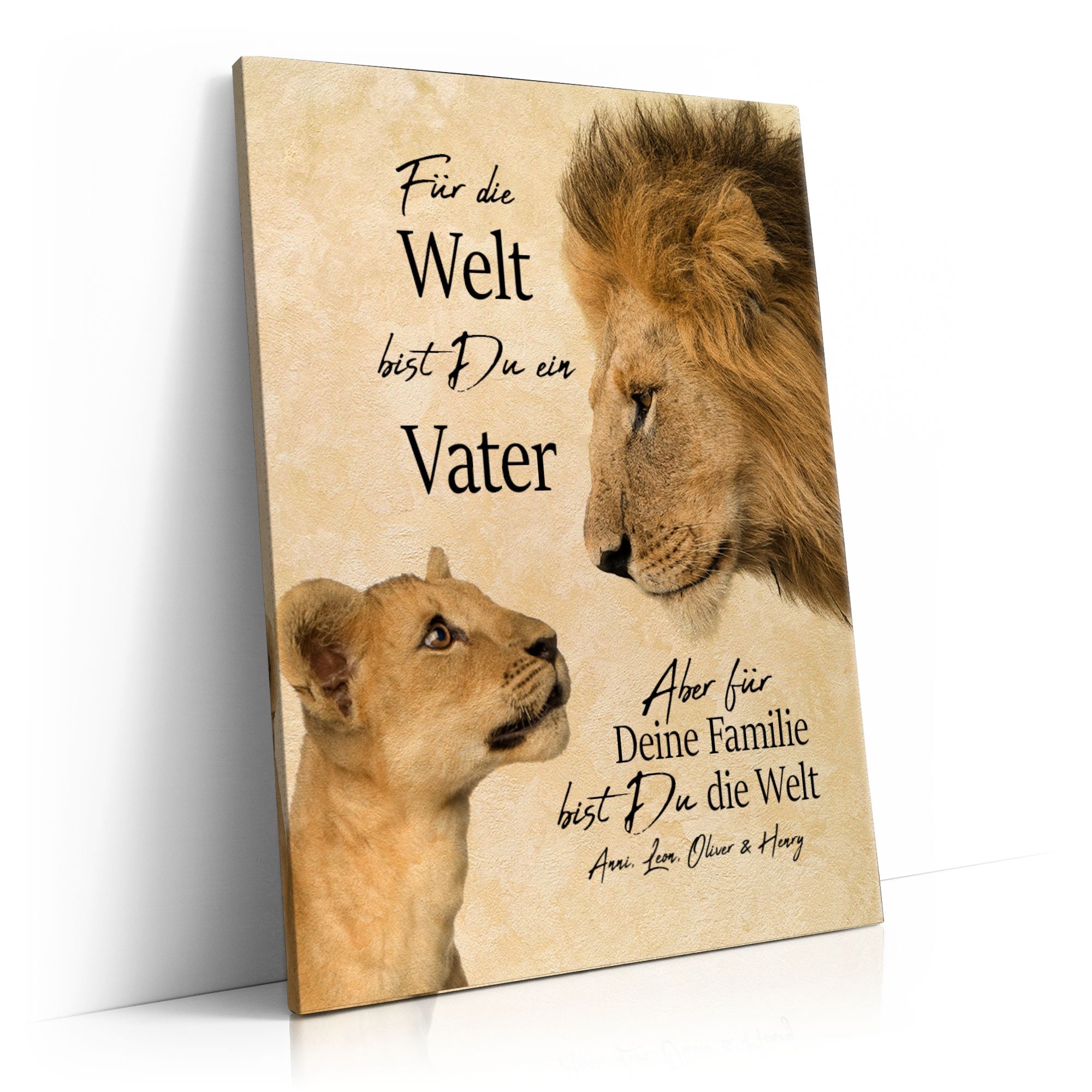 Personalisierbares Geschenk Löwenvater 2