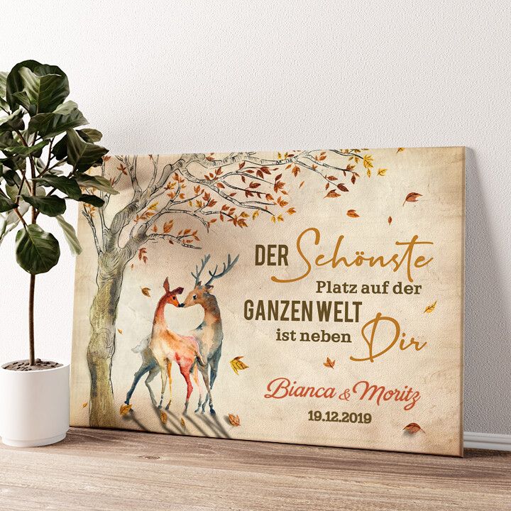 Leinwandbild personalisiert Neben Dir