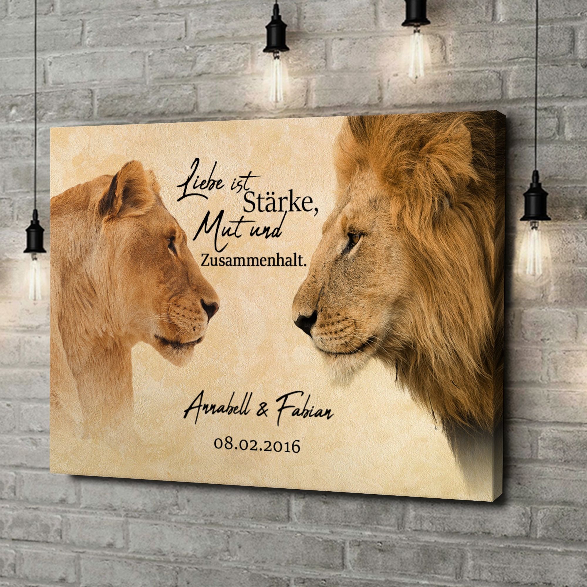 Liebesleinwand als Geschenk King & Queen