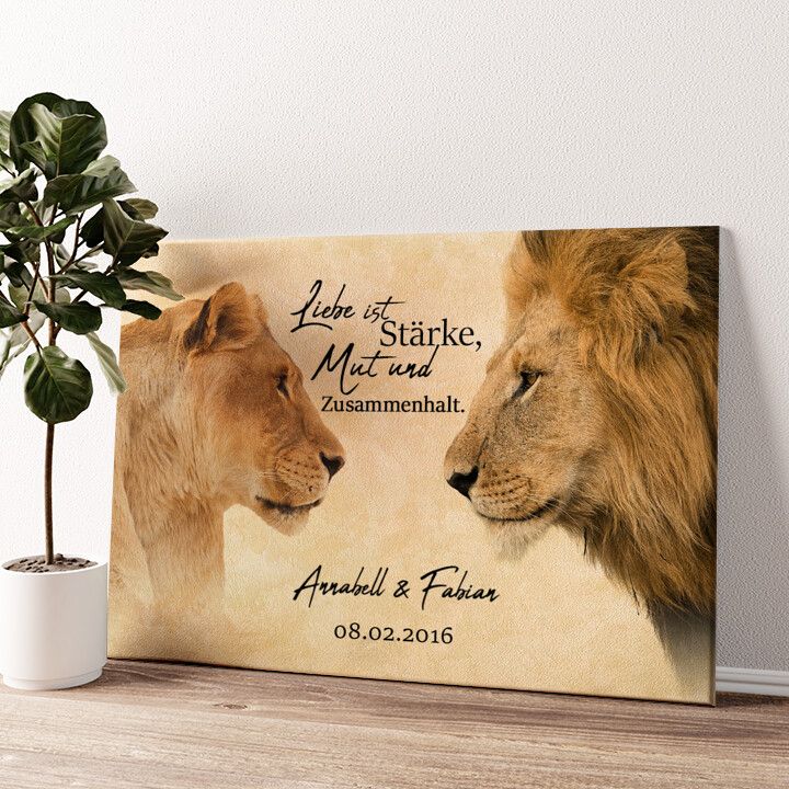 Leinwandbild personalisiert King & Queen