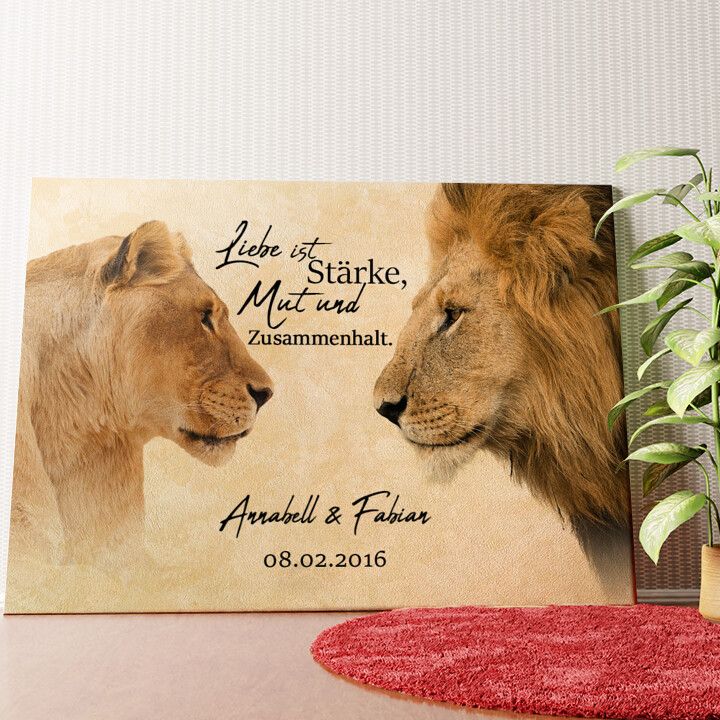 King & Queen Wandbild personalisiert