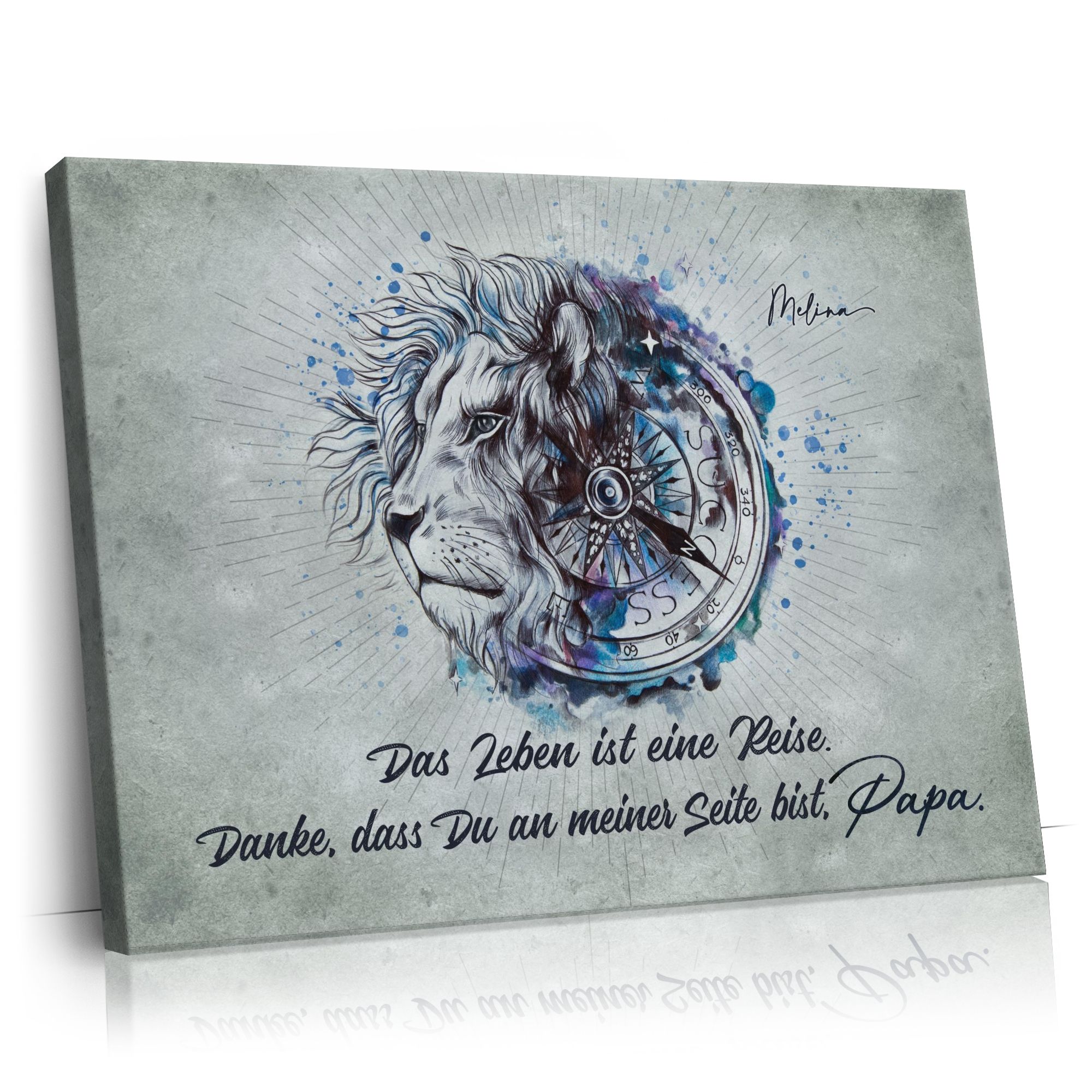 Personalisierbares Geschenk Seite an Seite mit Papa