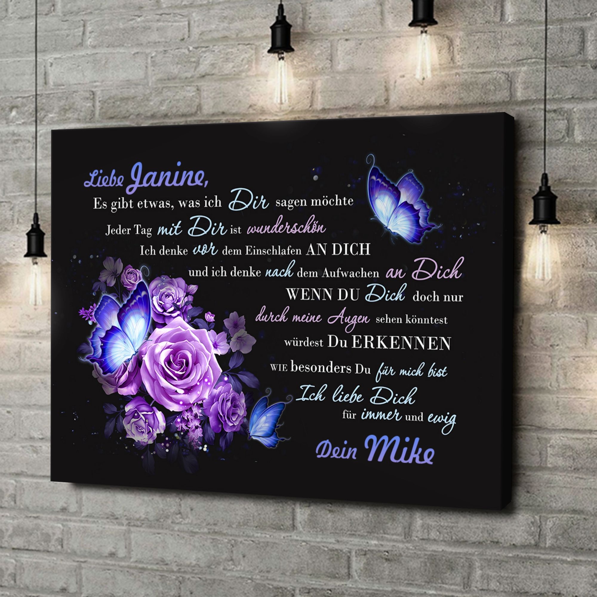 Liebesleinwand als Geschenk Durch meine Augen