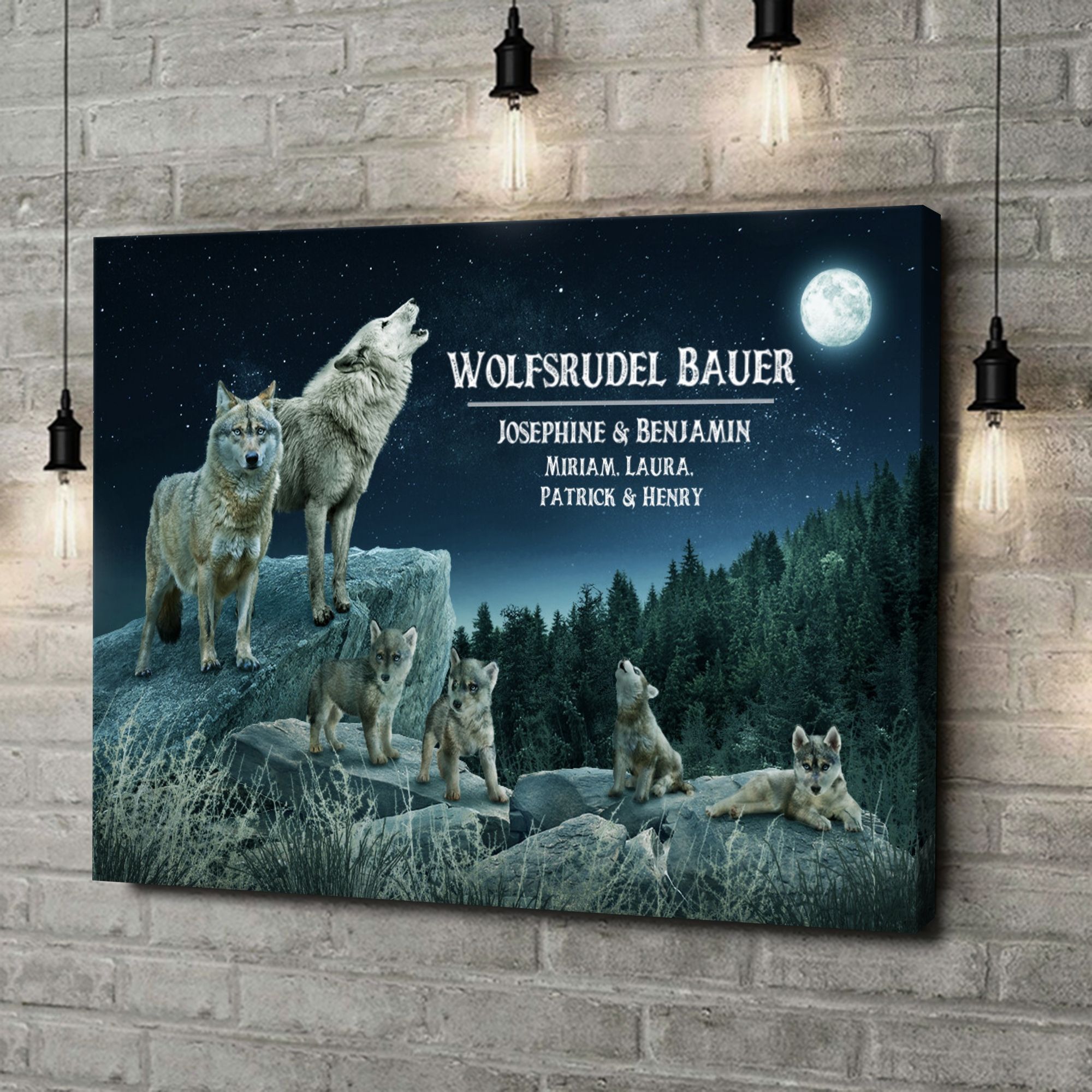 Liebesleinwand als Geschenk Wolfsrudel