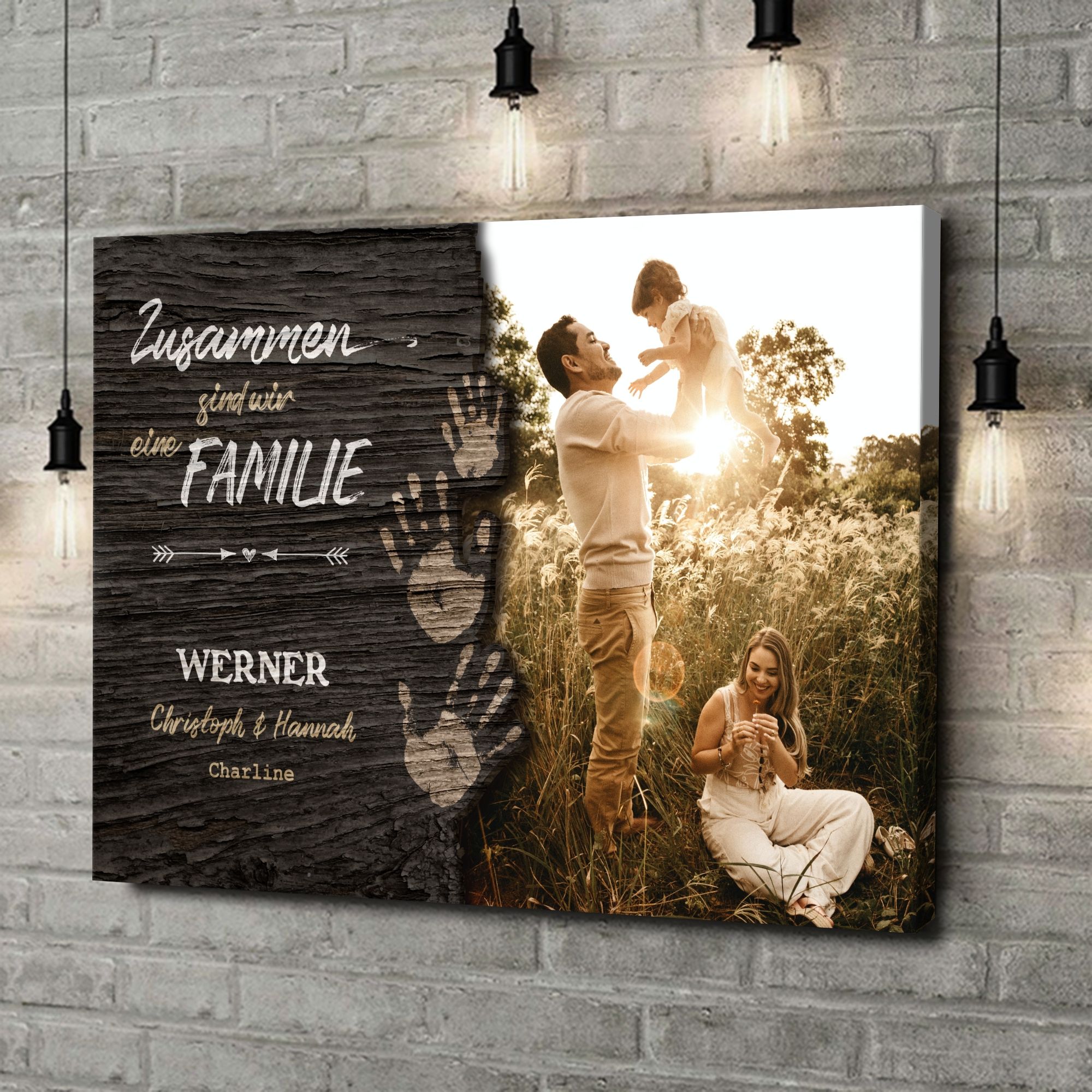 Liebesleinwand als Geschenk Unsere Familie