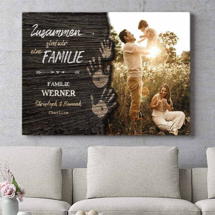 Personalisiertes Wandbild Unsere Familie