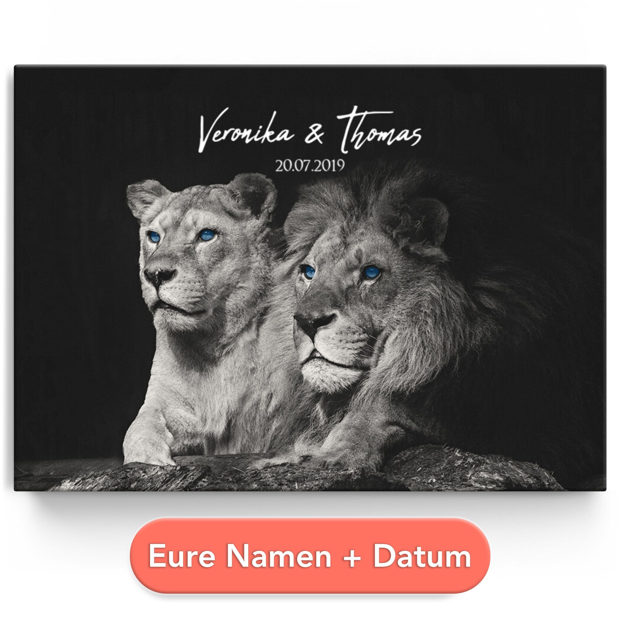 Personalisiertes Leinwandbild Wild Love