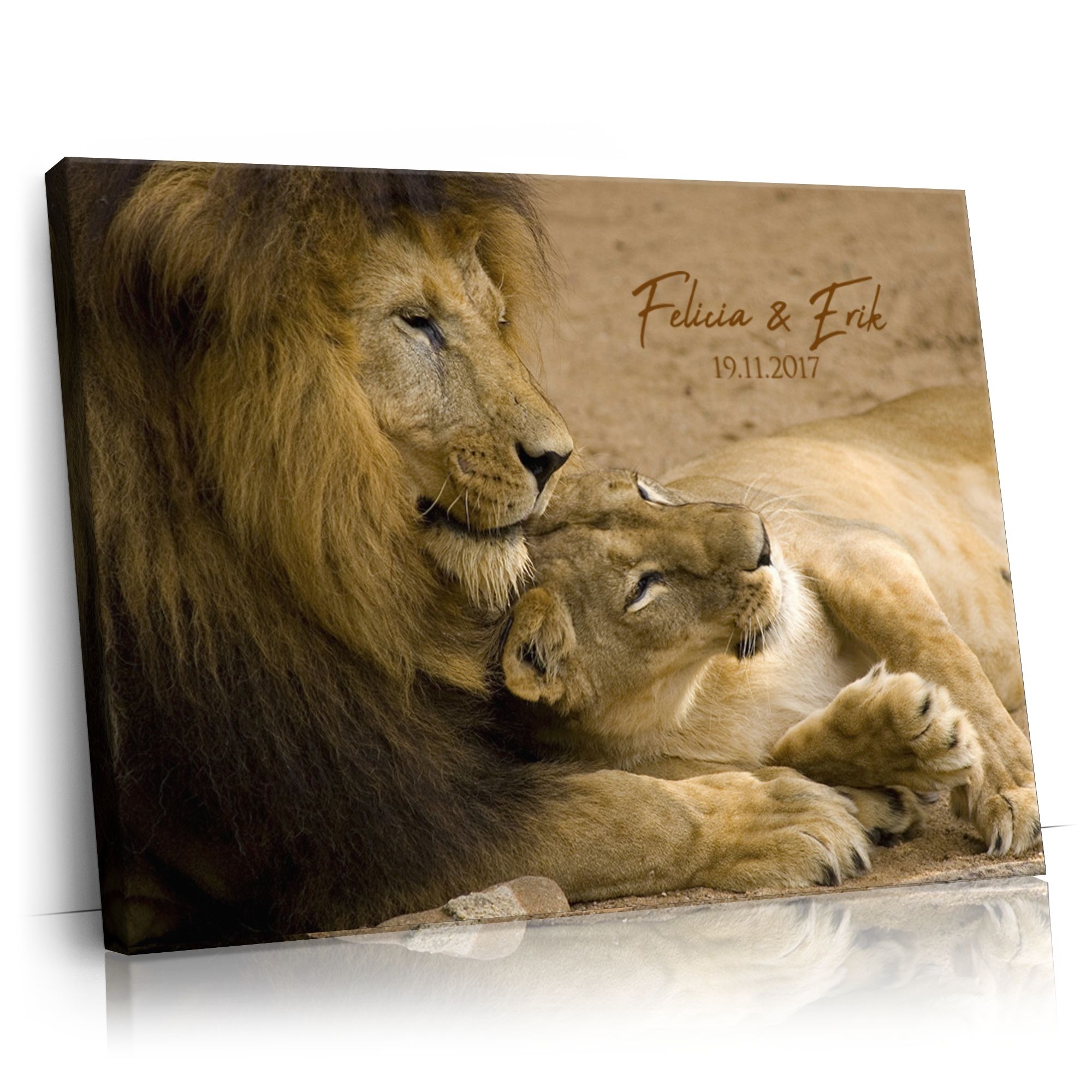 Personalisierbares Geschenk Lion Love