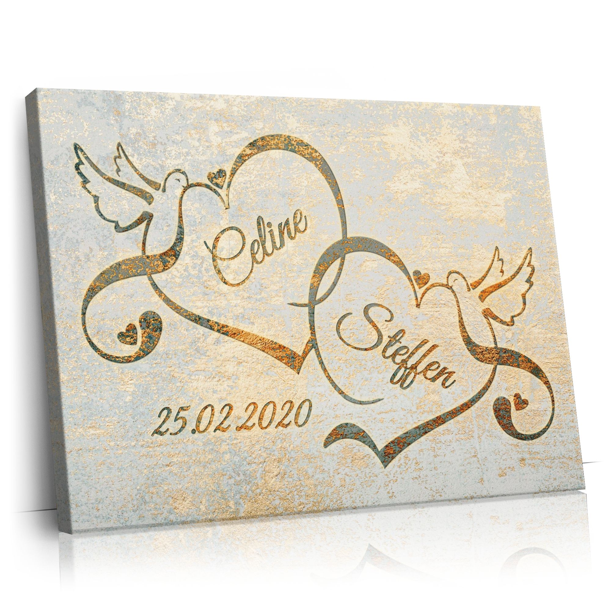 Personalisierbares Geschenk Liebesvögel