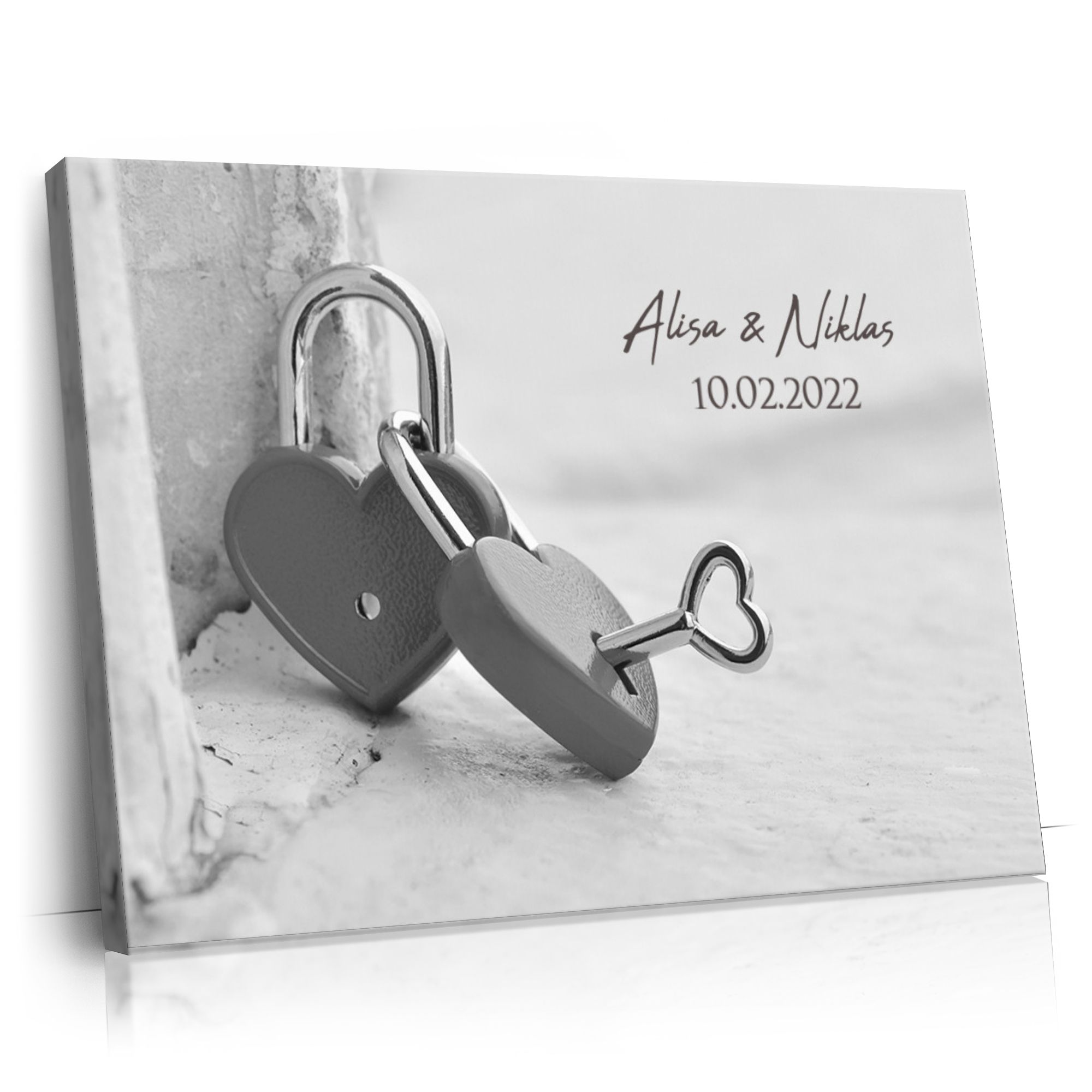 Personalisierbares Geschenk Verbundene Herzen