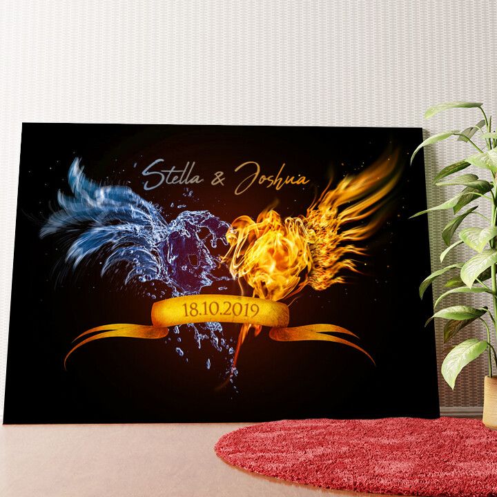Elements of Love Wandbild personalisiert