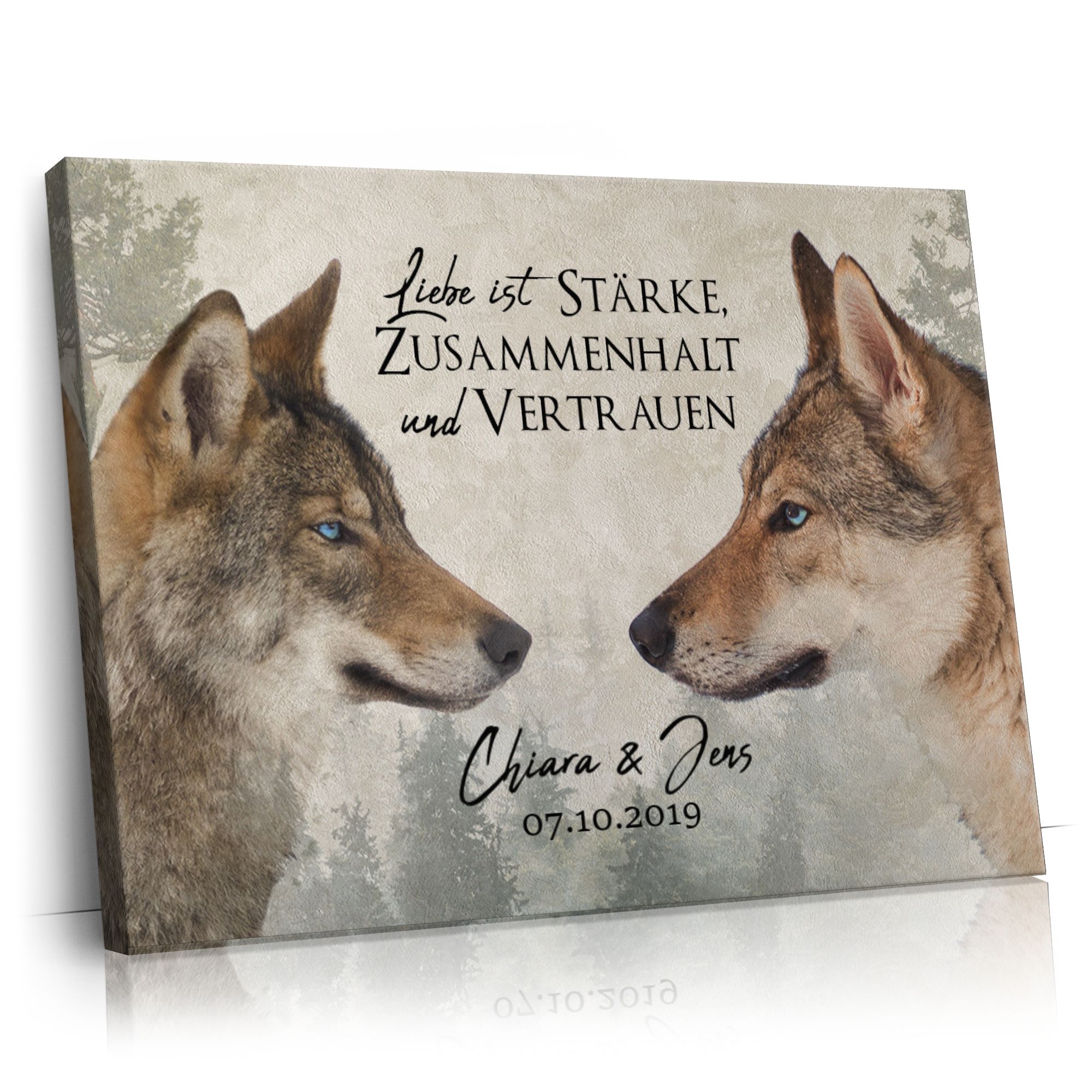 Personalisierbares Geschenk Wolf Love