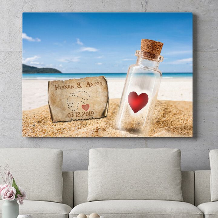 Personalisiertes Wandbild Schatzkarte