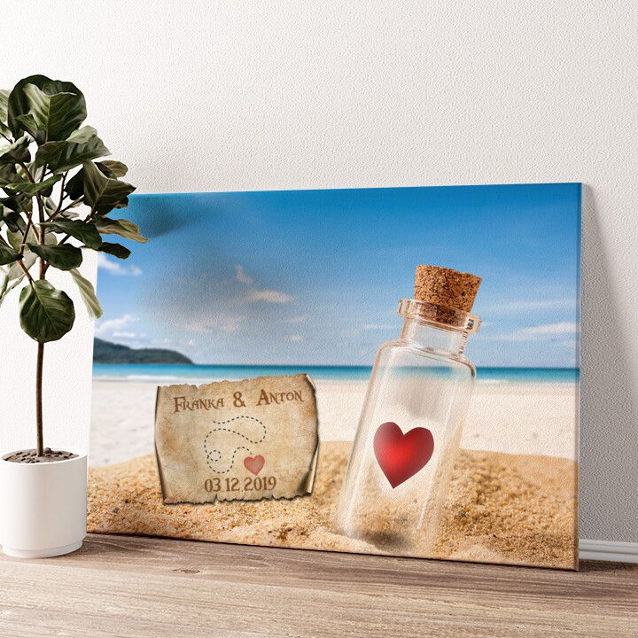 Leinwandbild personalisiert Schatzkarte