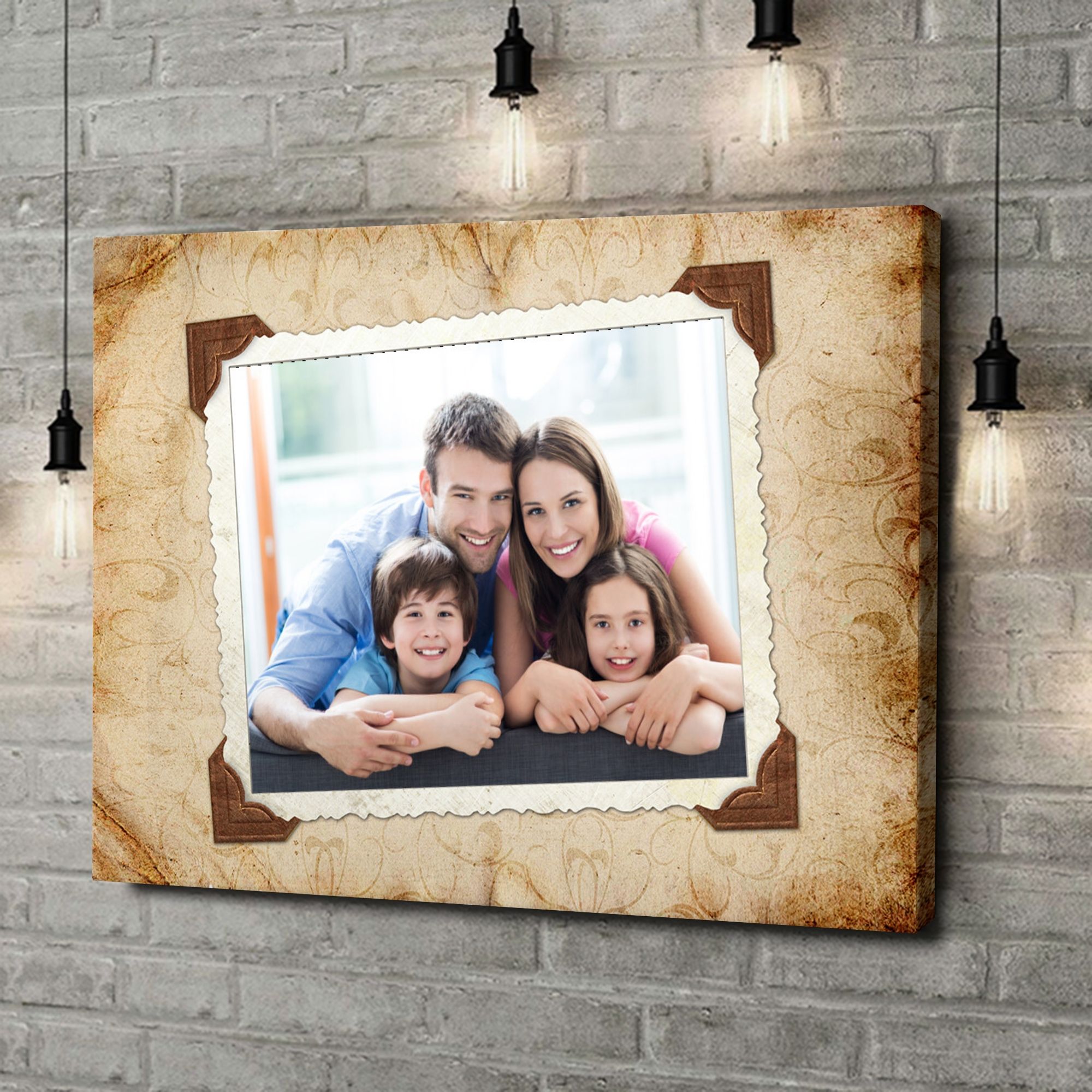 Liebesleinwand als Geschenk Hintergrund: Antik