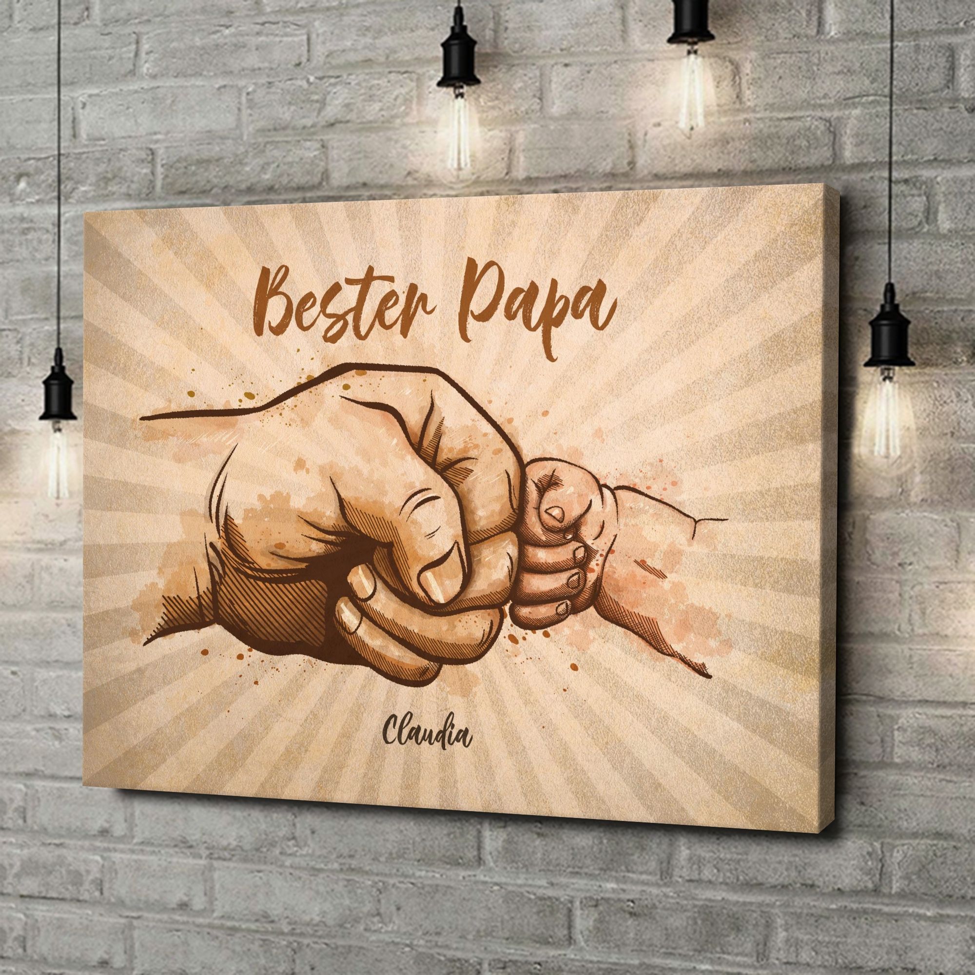 Liebesleinwand als Geschenk Papa & ich