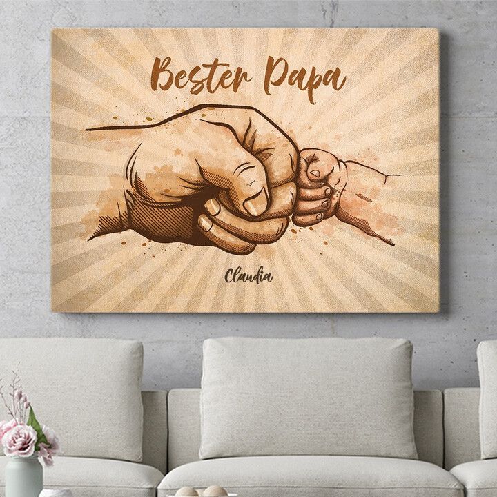 Personalisiertes Wandbild Papa & ich