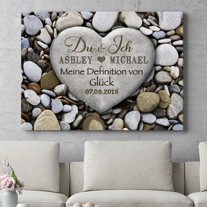 Personalisiertes Wandbild Definition von Glück