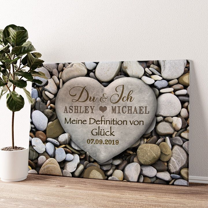 Leinwandbild personalisiert Definition von Glück