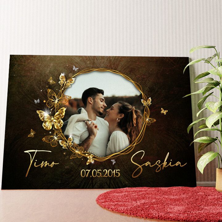 Spiegel der Liebe Wandbild personalisiert