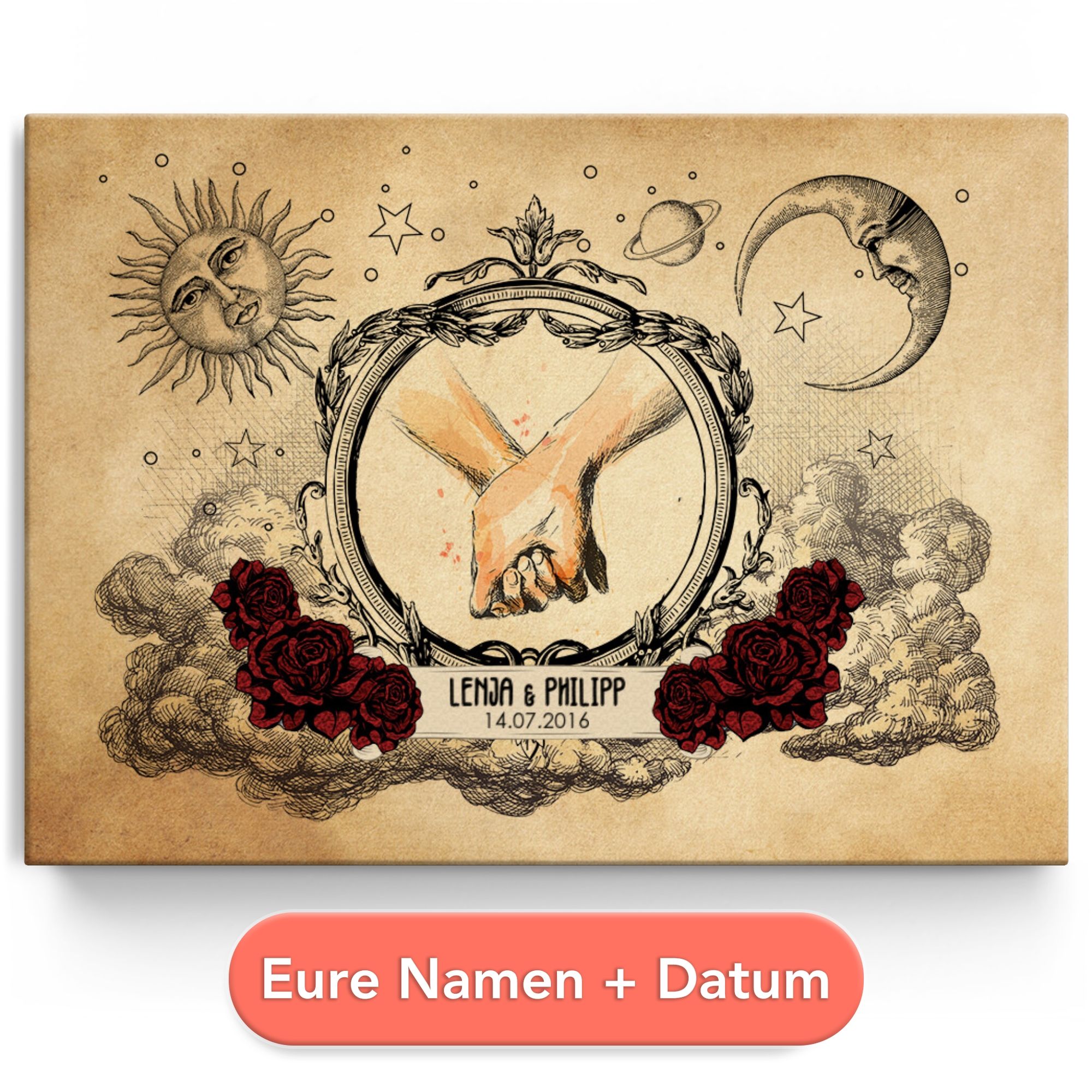 Personalisiertes Leinwandbild Für Immer und Ewig