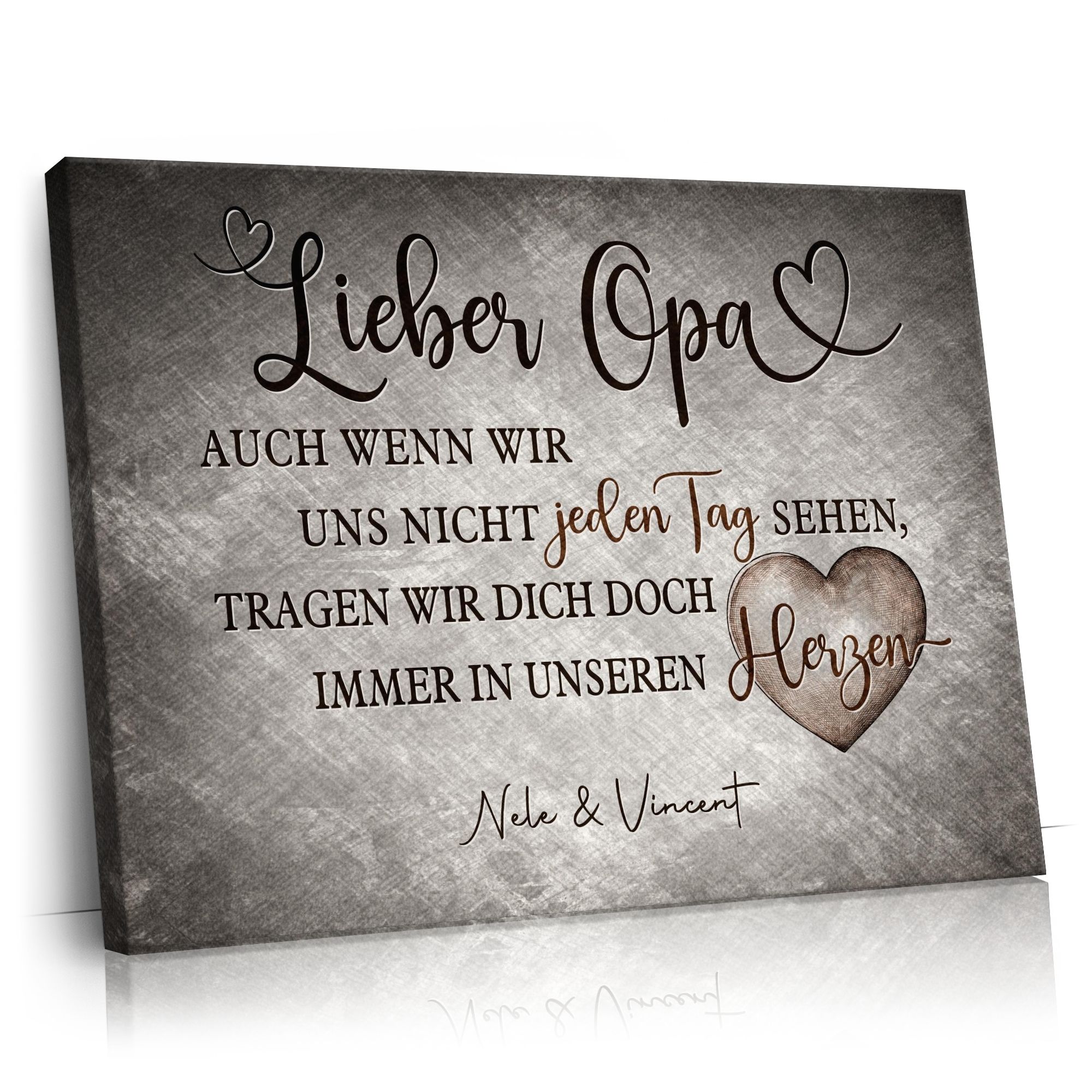 Personalisierbares Geschenk Opa immer im Herzen