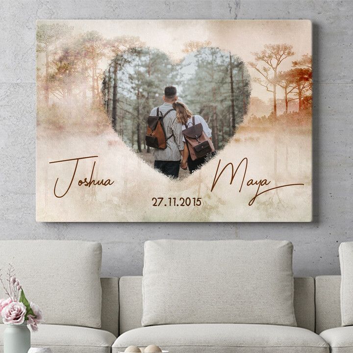 Personalisiertes Wandbild Liebe wie im Traum