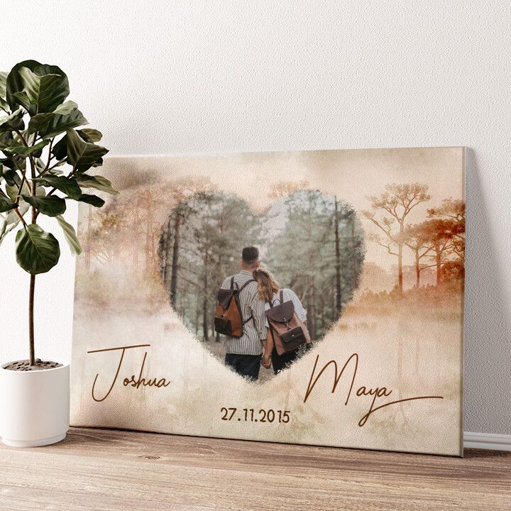 Leinwandbild personalisiert Liebe wie im Traum