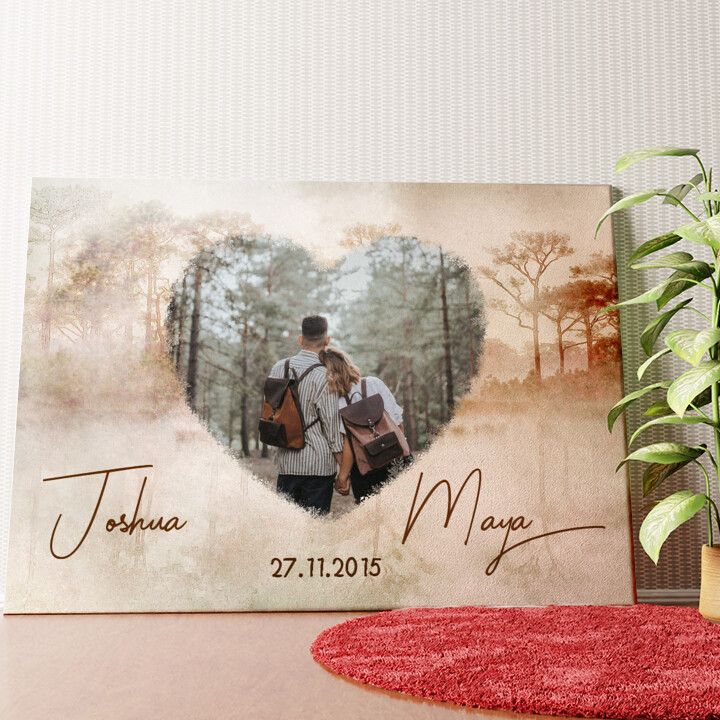 Liebe wie im Traum Wandbild personalisiert