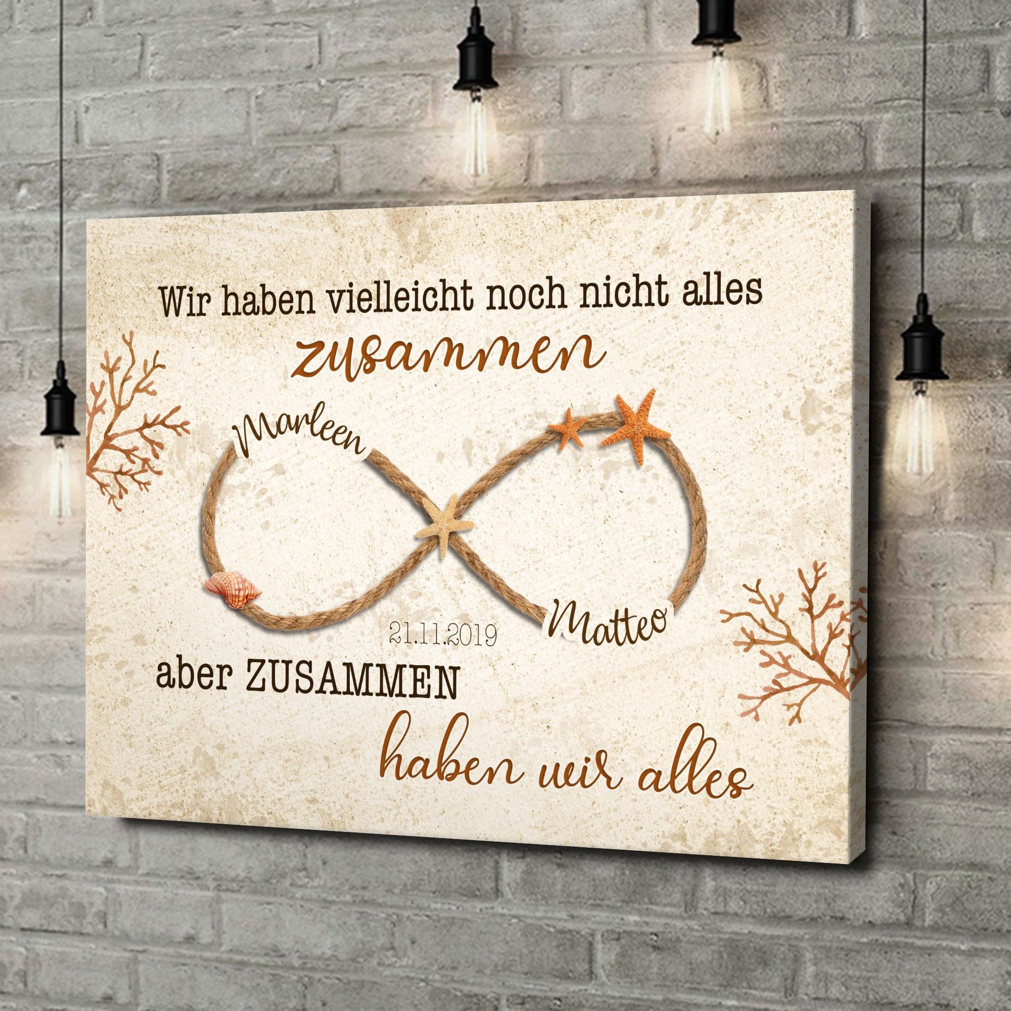 Liebesleinwand als Geschenk Du bist alles
