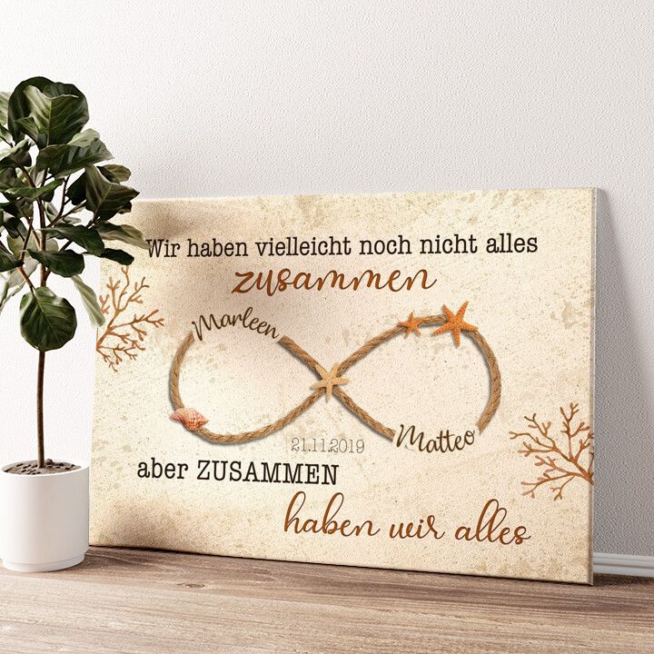 Leinwandbild personalisiert Du bist alles