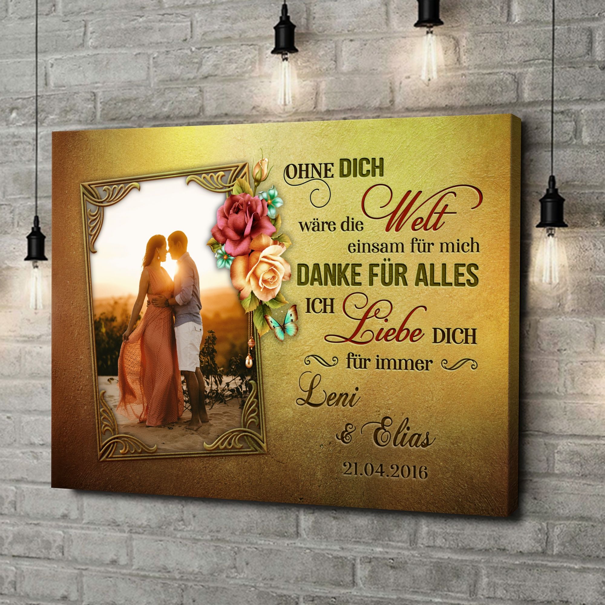 Liebesleinwand als Geschenk Liebe für immer