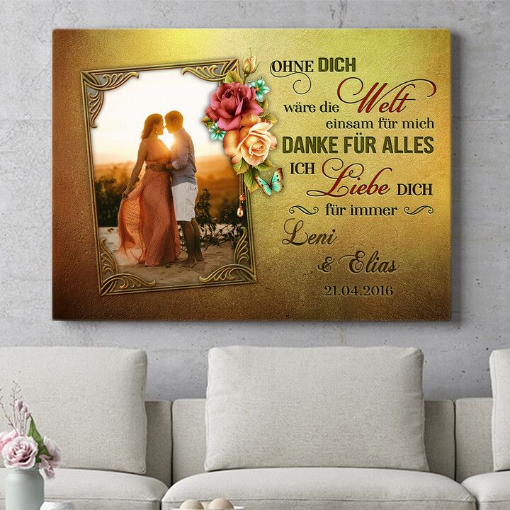 Personalisiertes Wandbild Liebe für immer