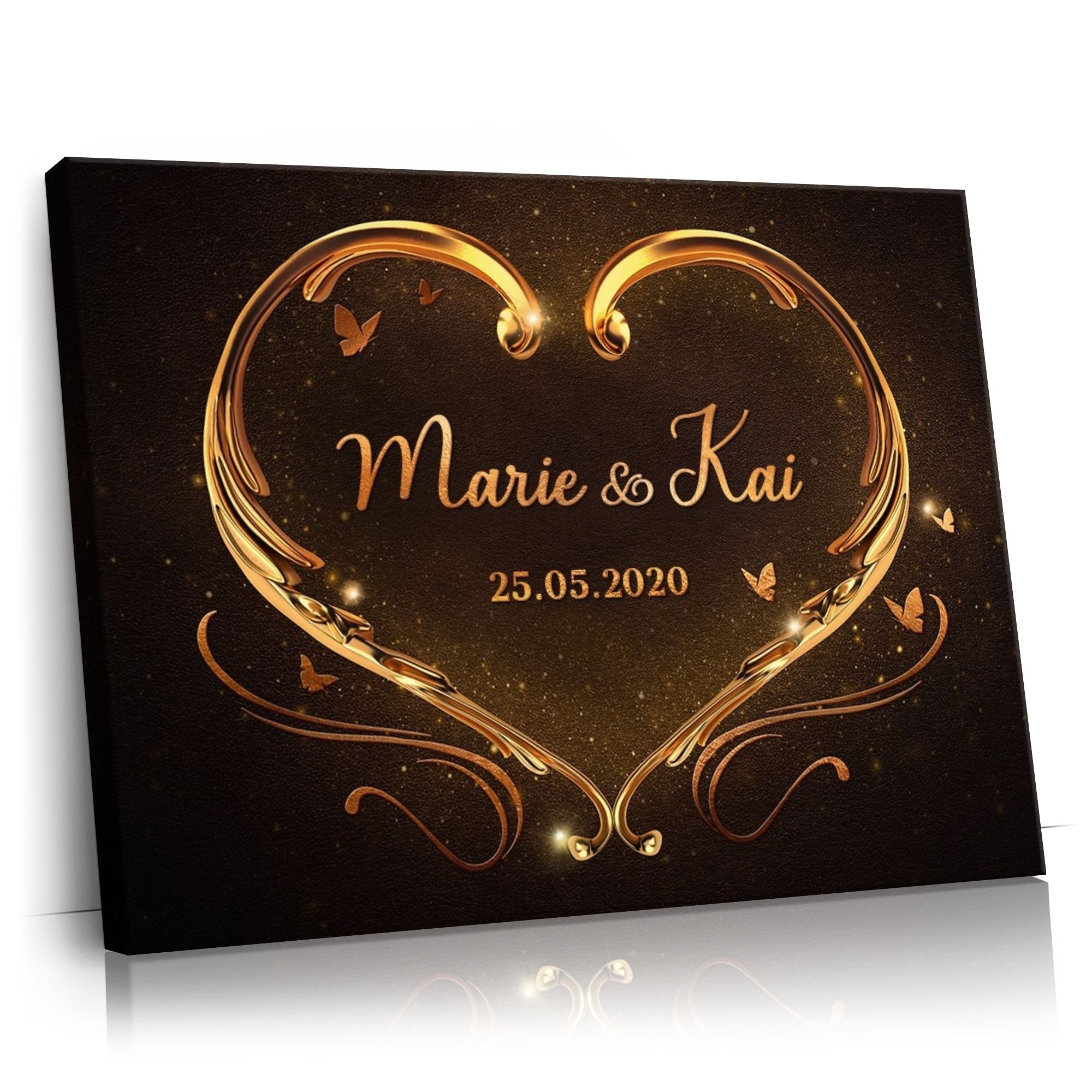 Personalisierbares Geschenk Goldenes Herz