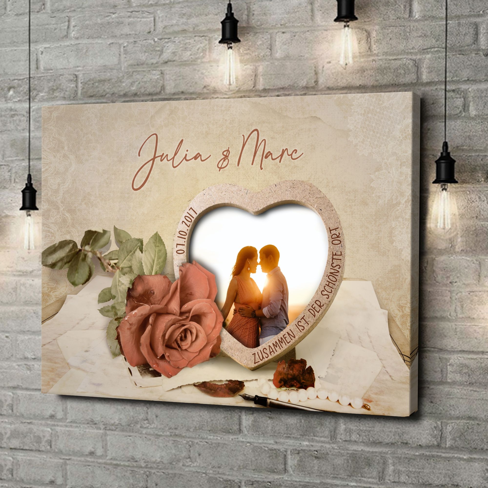 Liebesleinwand als Geschenk Glücklich verliebt