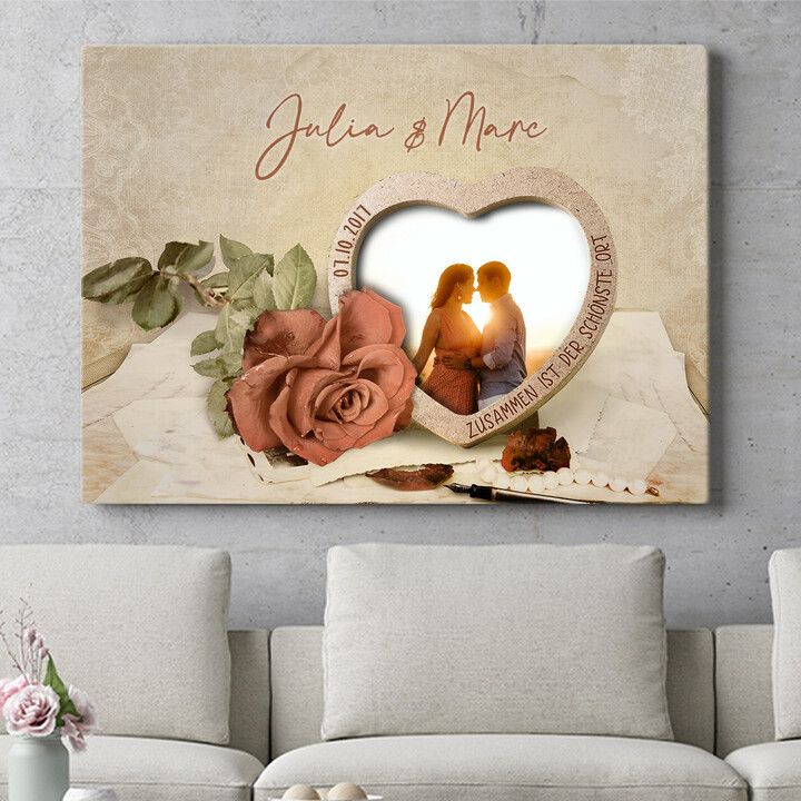 Personalisiertes Wandbild Glücklich verliebt