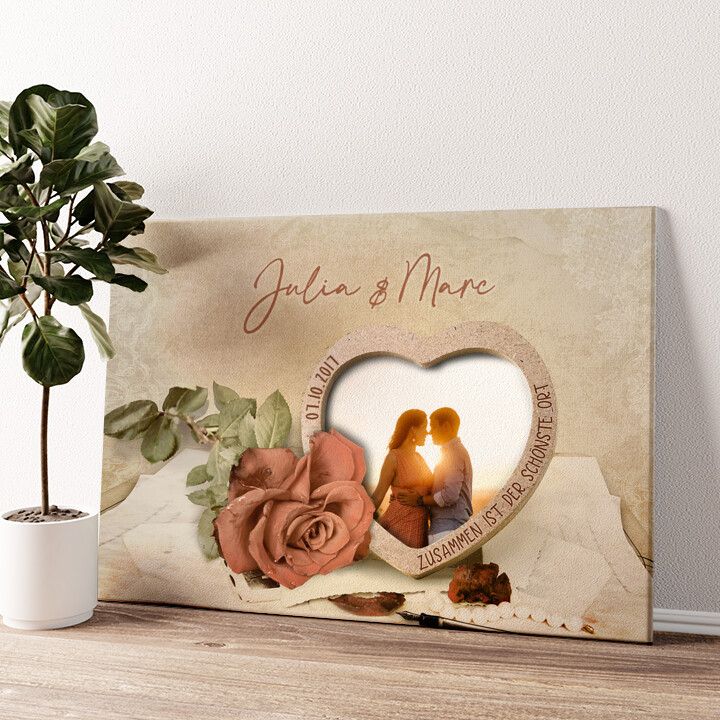 Leinwandbild personalisiert Glücklich verliebt