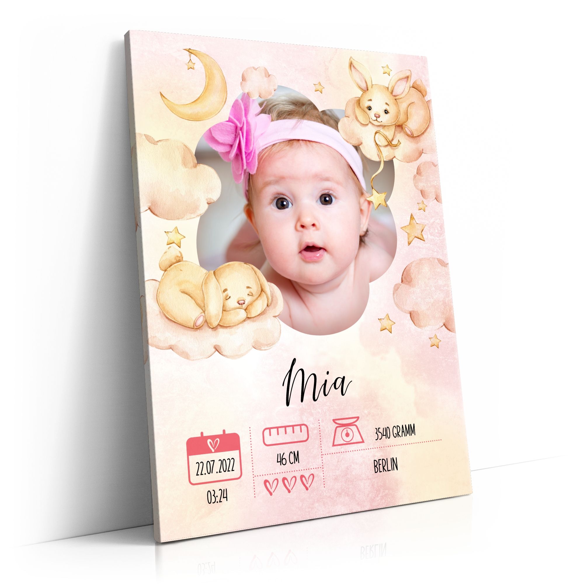 Personalisierbares Geschenk Kuschelhase