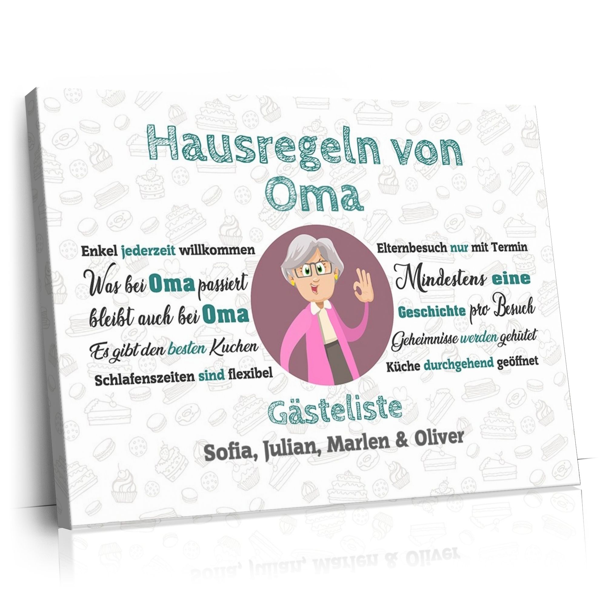 Personalisierbares Geschenk Omas Hausregeln