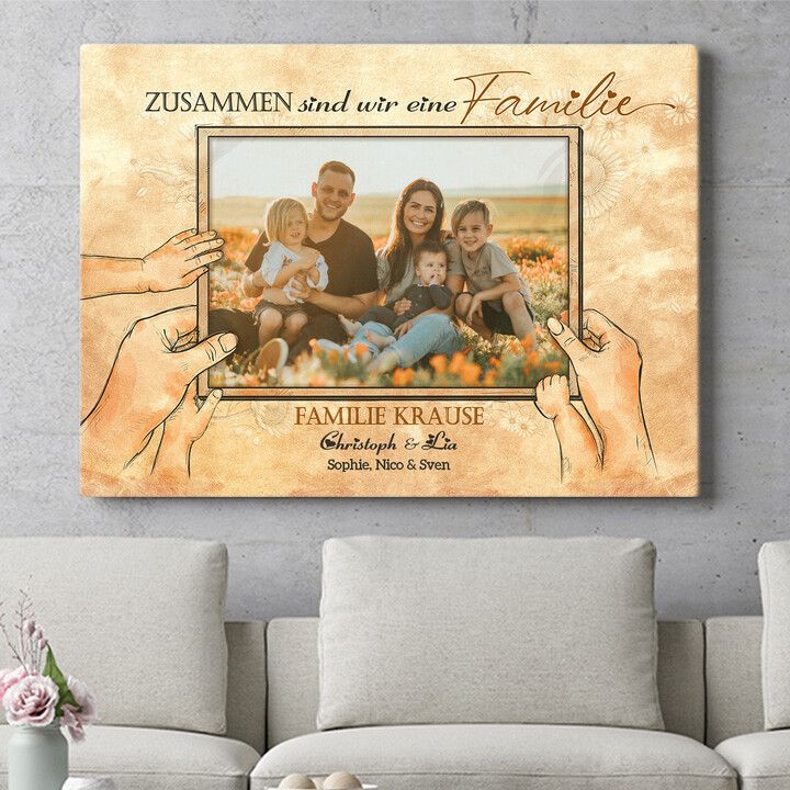 Personalisiertes Wandbild Beste Familie der Welt