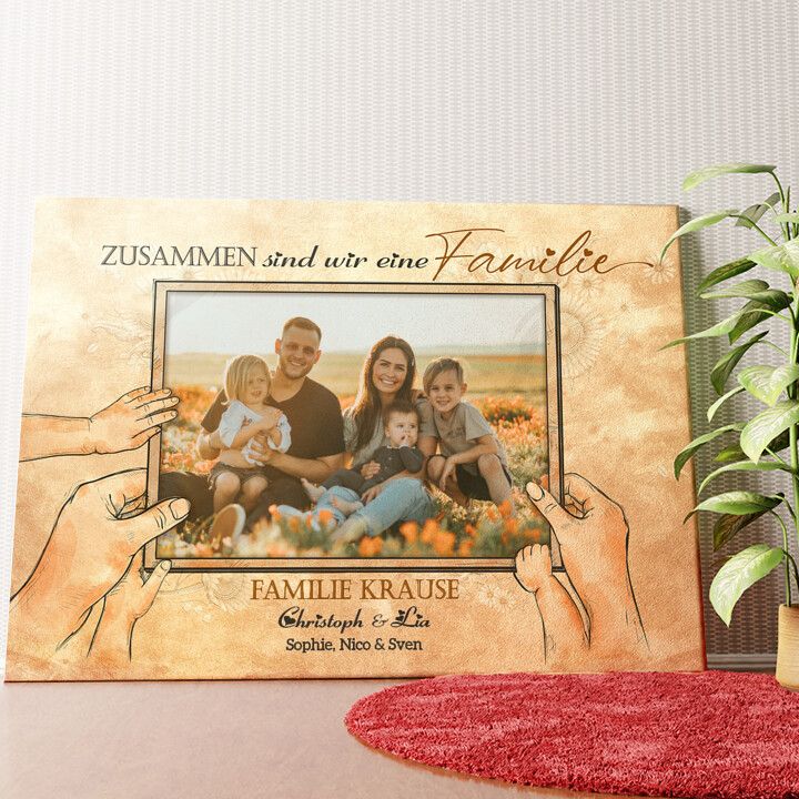 Beste Familie der Welt Wandbild personalisiert