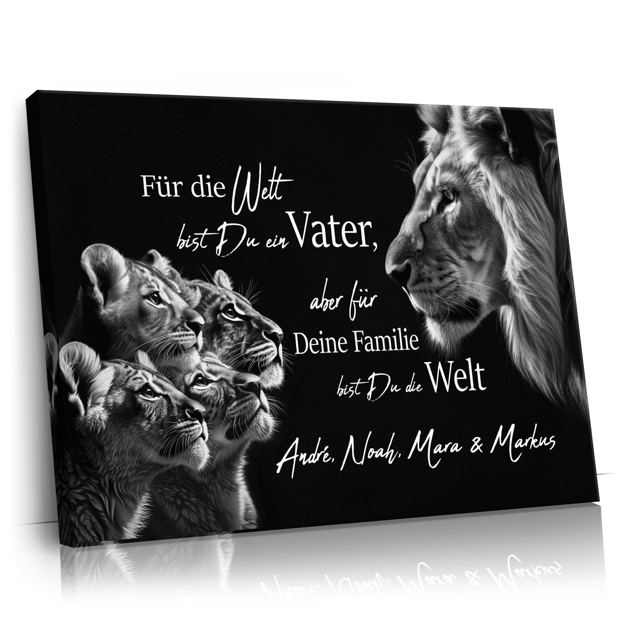 Personalisierbares Geschenk Löwenpapa