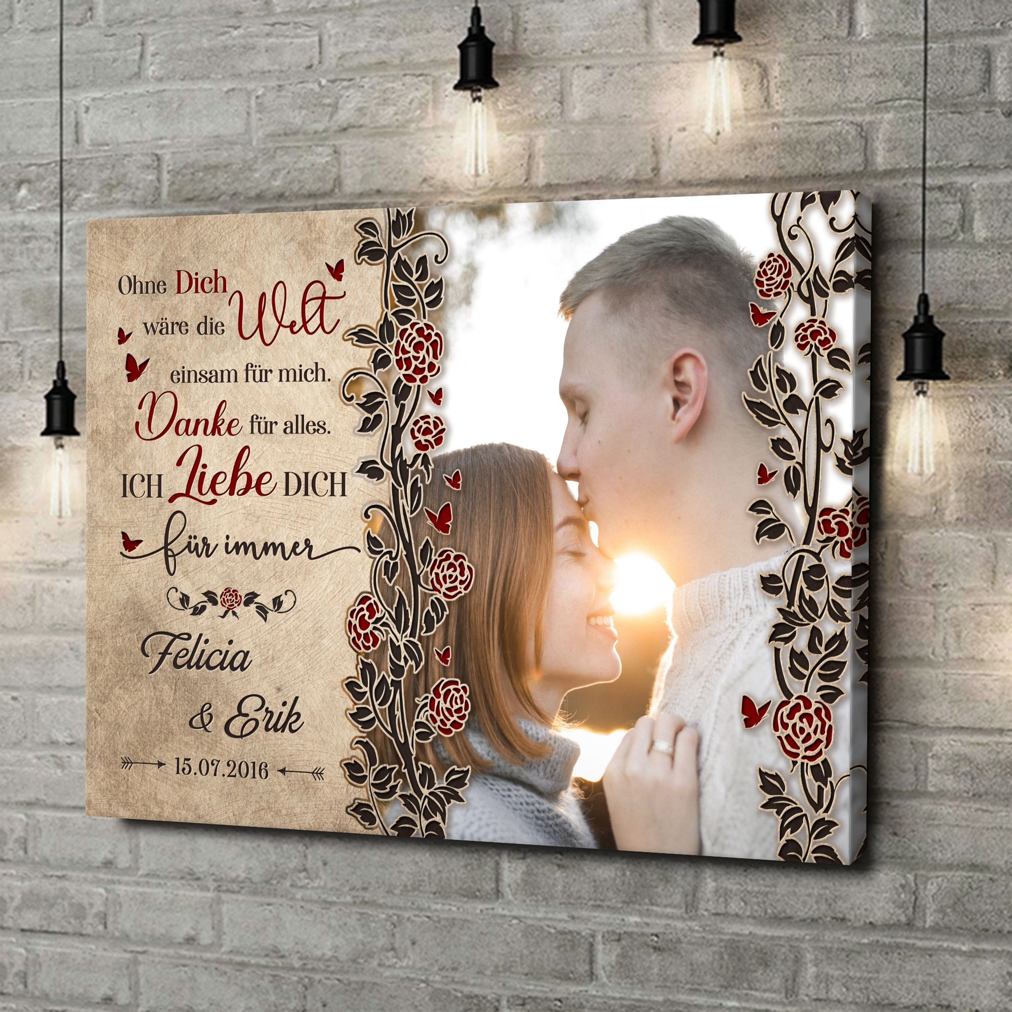Liebesleinwand als Geschenk Liebe wie im Märchen