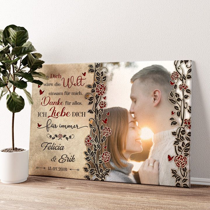 Leinwandbild personalisiert Liebe wie im Märchen
