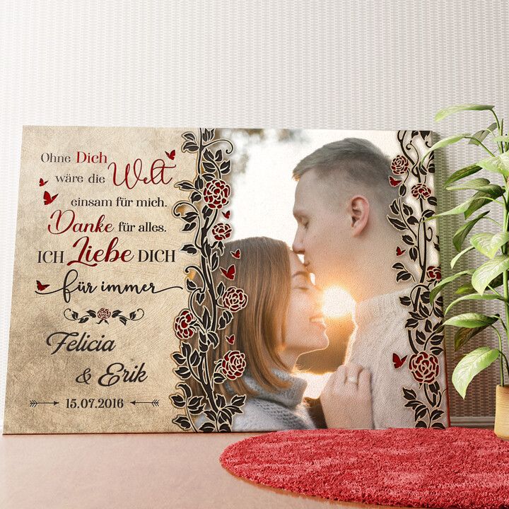 Liebe wie im Märchen Wandbild personalisiert