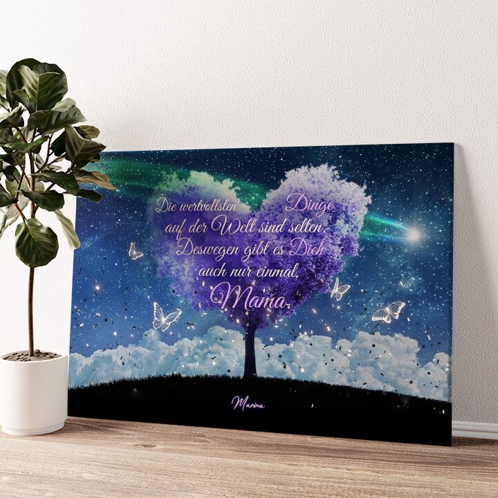 Leinwandbild personalisiert Mama gibts nur einmal